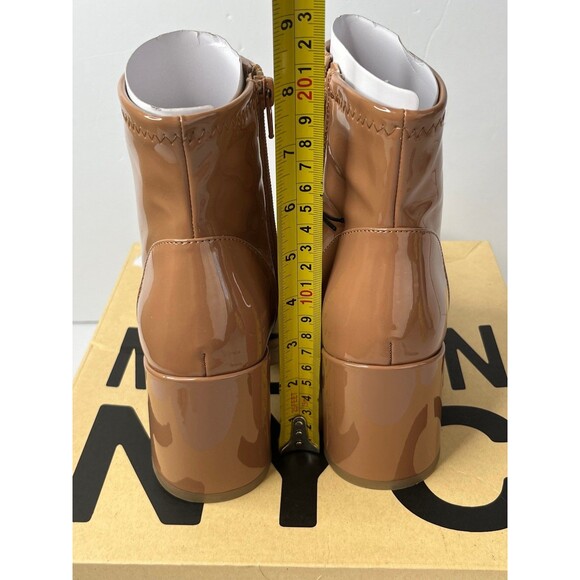 NIB Women's Madden NYC Side Zip Heeled Bootie Shoes-Caramel Size 8 #332 - Picture 9 of 12